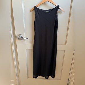 Y2K 90s Catalyst NYC Black Sleeveless Dress with sideways stripes Size 2